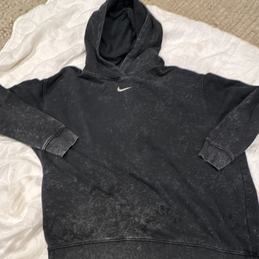 Nike Men's Black Pullover Hoodie XL Fleece Cotton Blend Logo Regular Fit